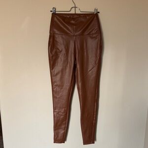 NWOT Zenana Brown Faux Leather Leggings